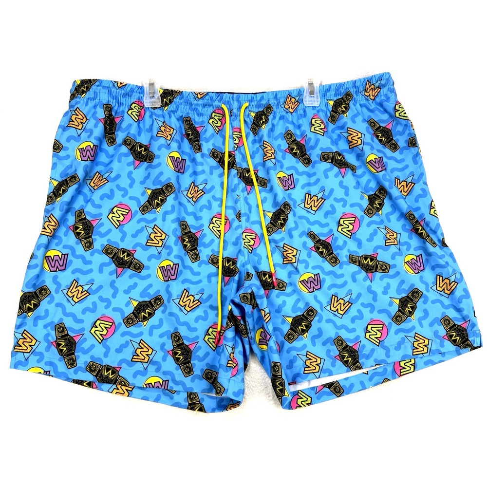 RSVLTS WWE In Your House Hybrid Shorts 3XL KUNUFLEX Swim Trunks No Liner Retro